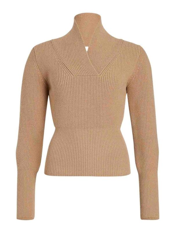 Patou Pull Col Rond - Beige