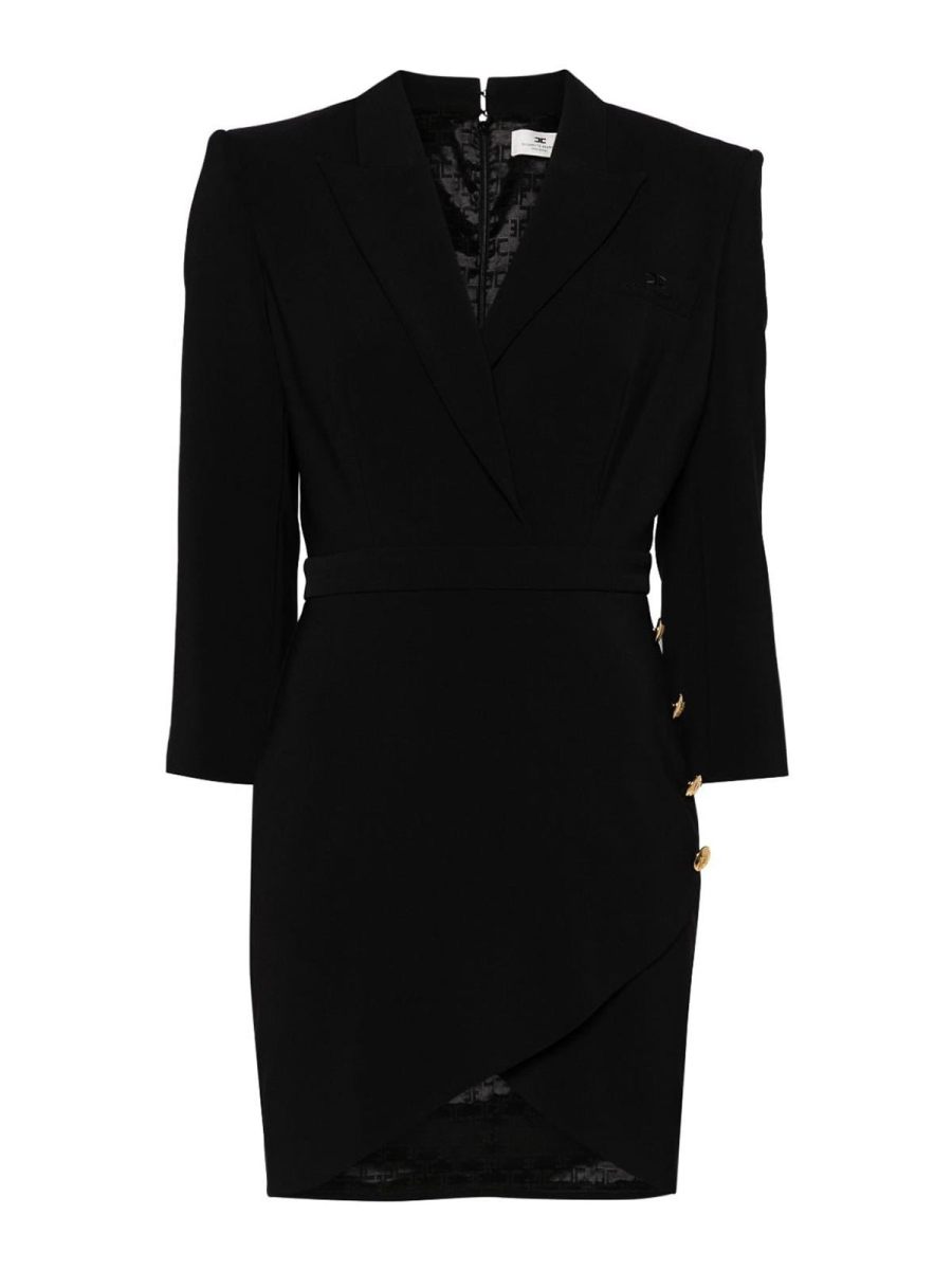 Elisabetta Franchi Manteau Court - Noir