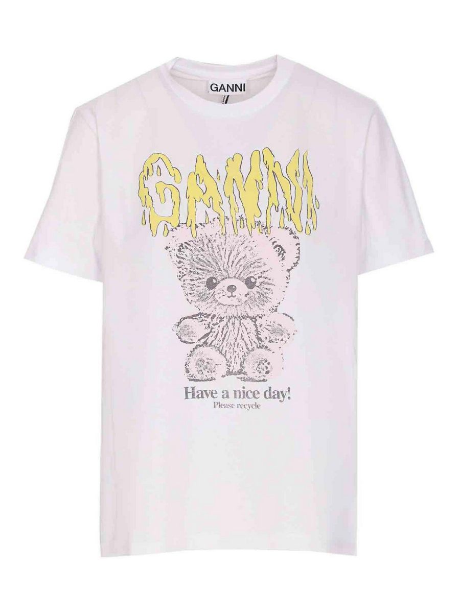 Ganni T-Shirt - Blanc