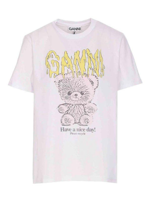 Ganni T-Shirt - Blanc