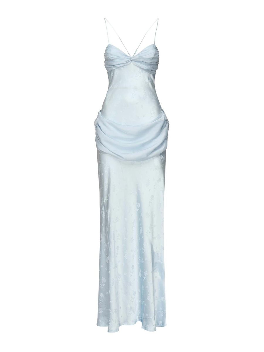 For Love & Lemons Robe Au Genou - Bleu Clair