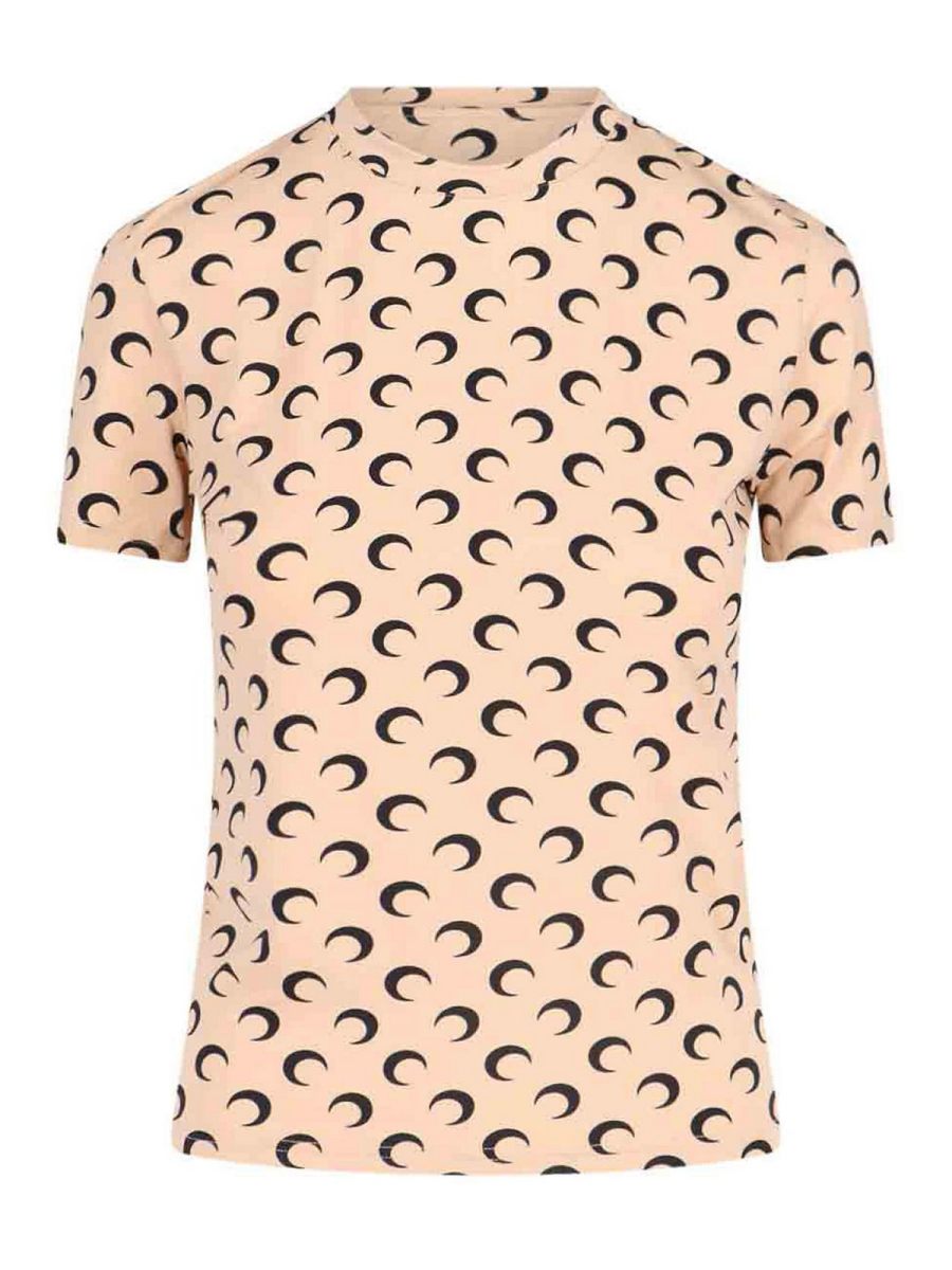 Marine Serre T-Shirt - Beige