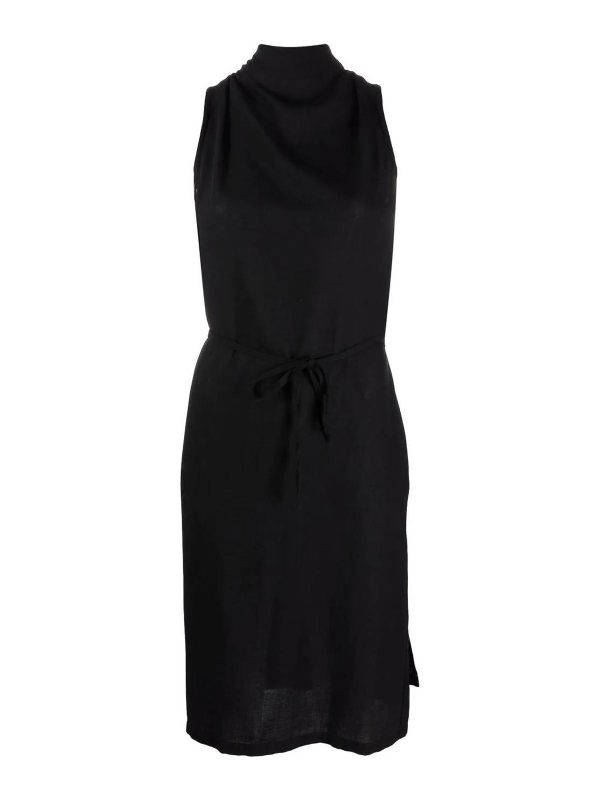 Ann Demeulemeester Robe Au Genou - Noir