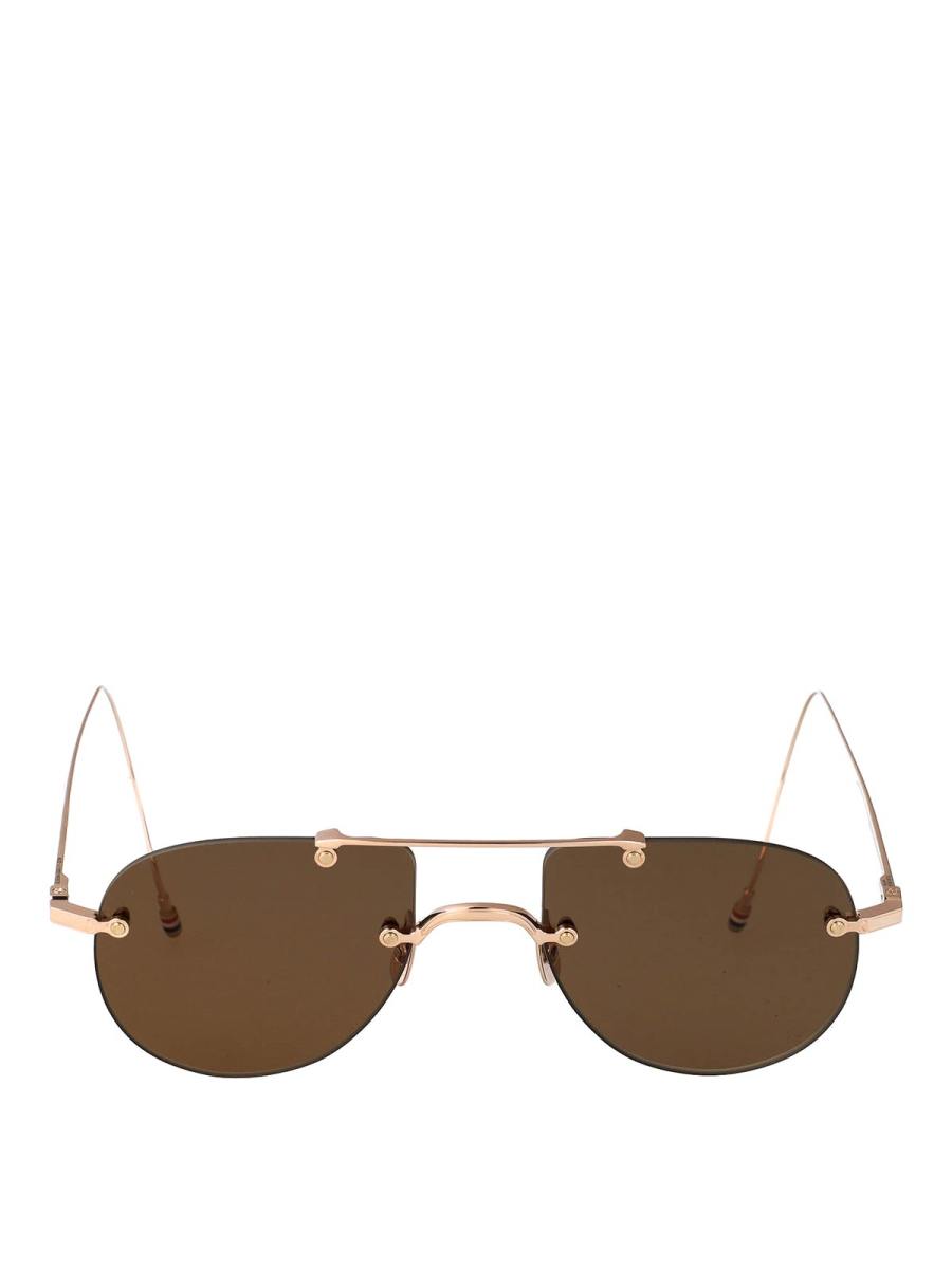 Thom Browne Lunettes De Soleil - Or