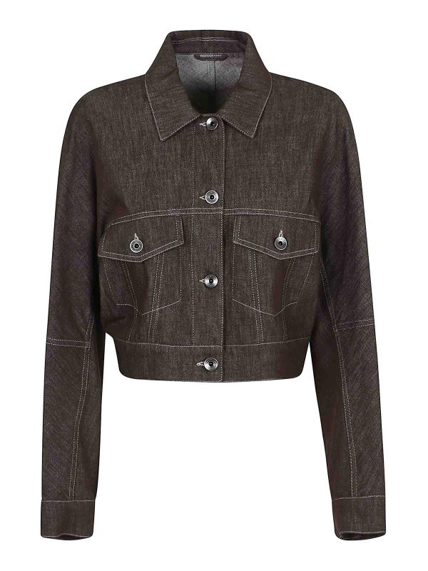 Brunello Cucinelli Veste En Jean - Marron