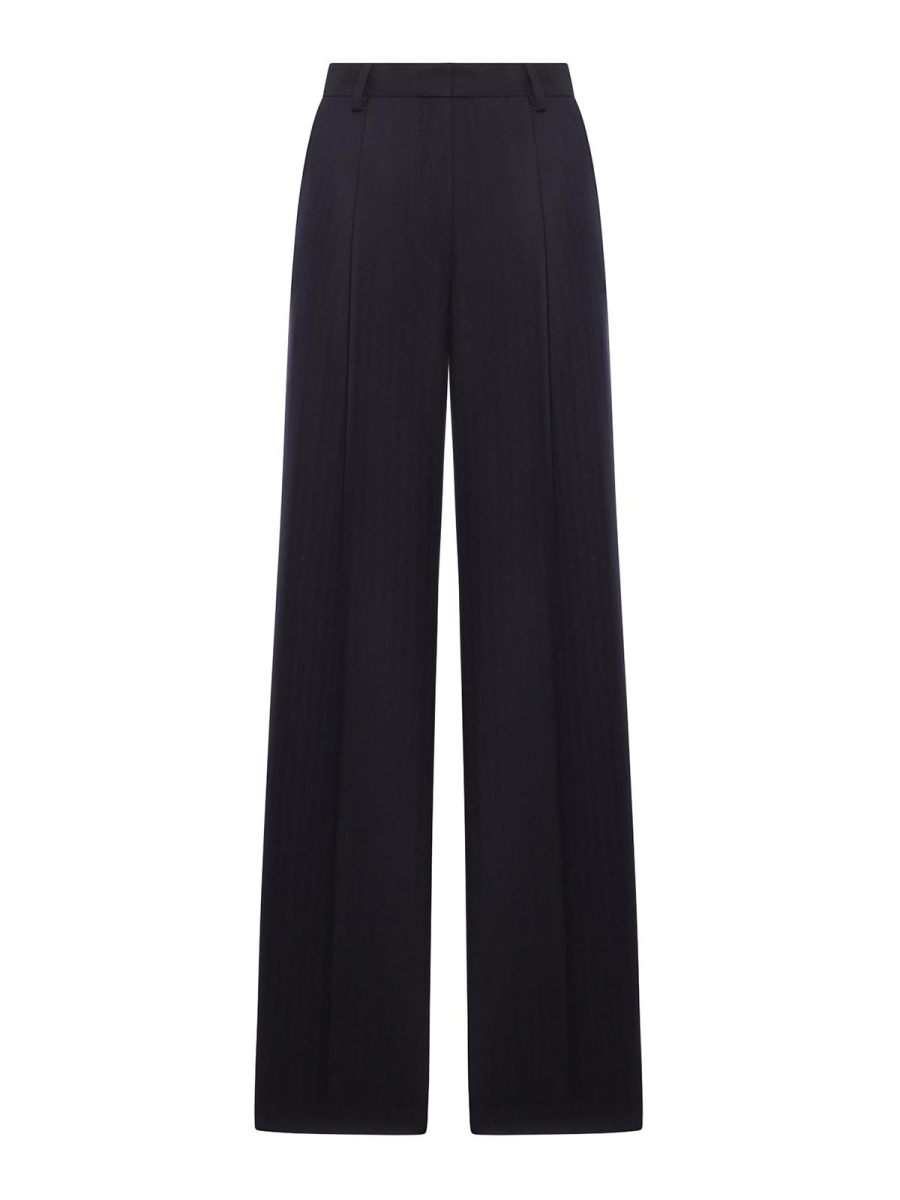 Dries Van Noten Pantalon Couturier - Bleu
