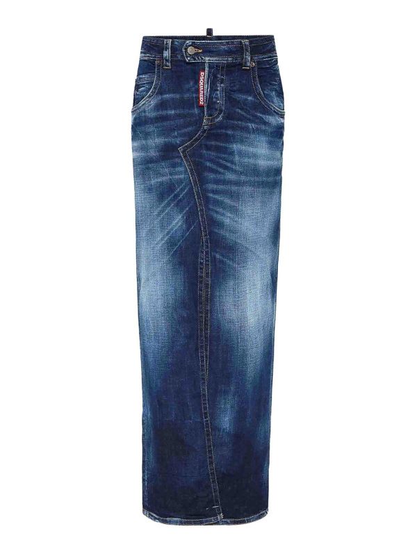 Dsquared2 Jupe Longue - Bleu