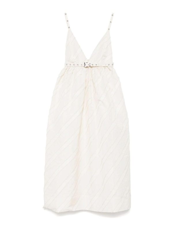 Ganni Robe Au Genou - Beige