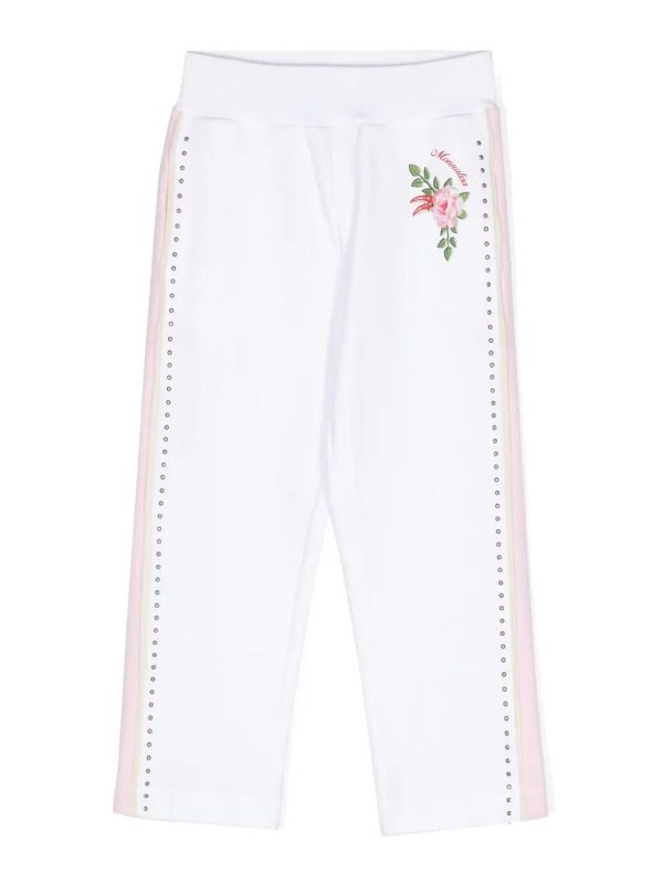 Monnalisa Pantalons Décontractés - Blanc