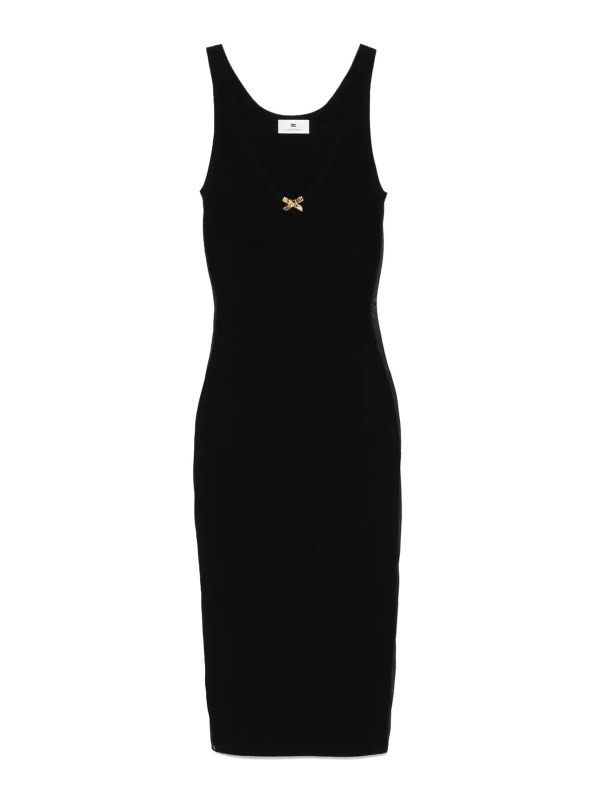 Elisabetta Franchi Robe Au Genou - Noir