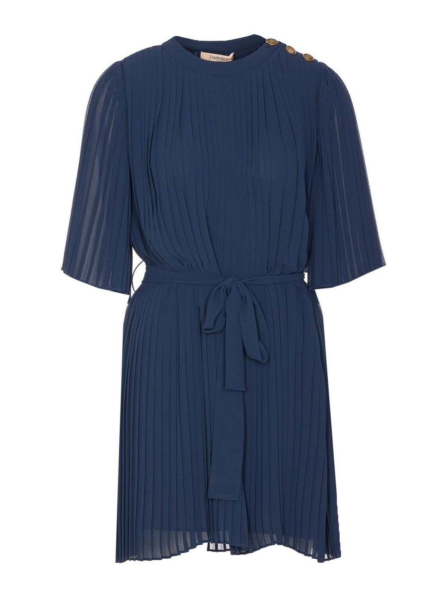 Twinset Robe Courte - Bleu