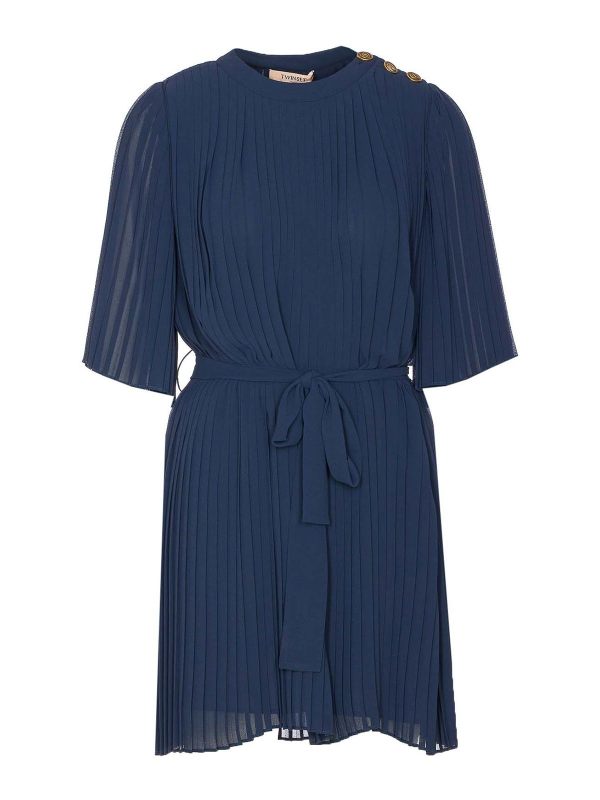 Twinset Robe Courte - Bleu