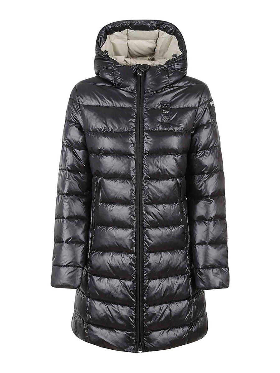 Blauer Manteau Au Genou - Noir
