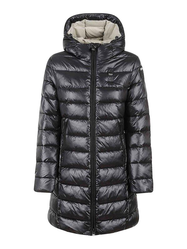 Blauer Manteau Au Genou - Noir