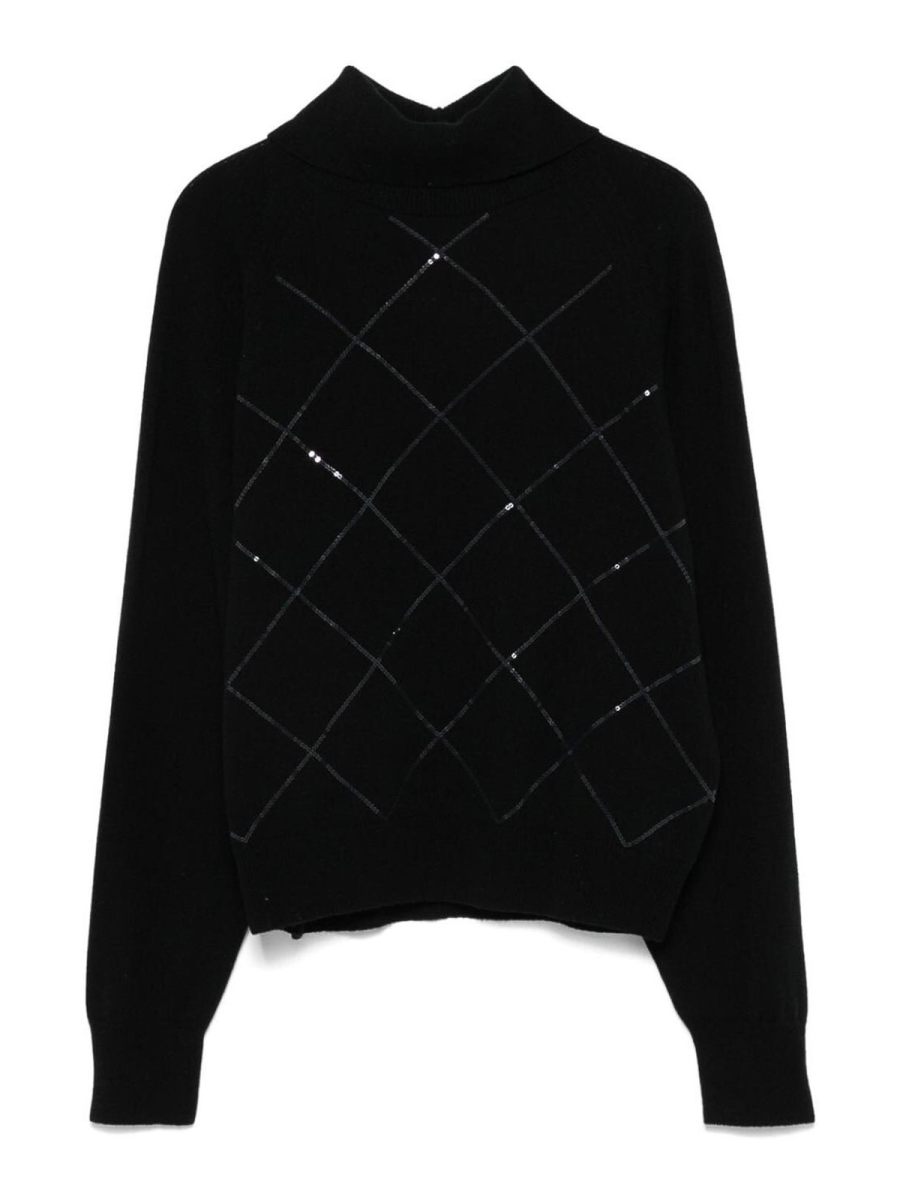 Peserico Pull Col Rond - Noir