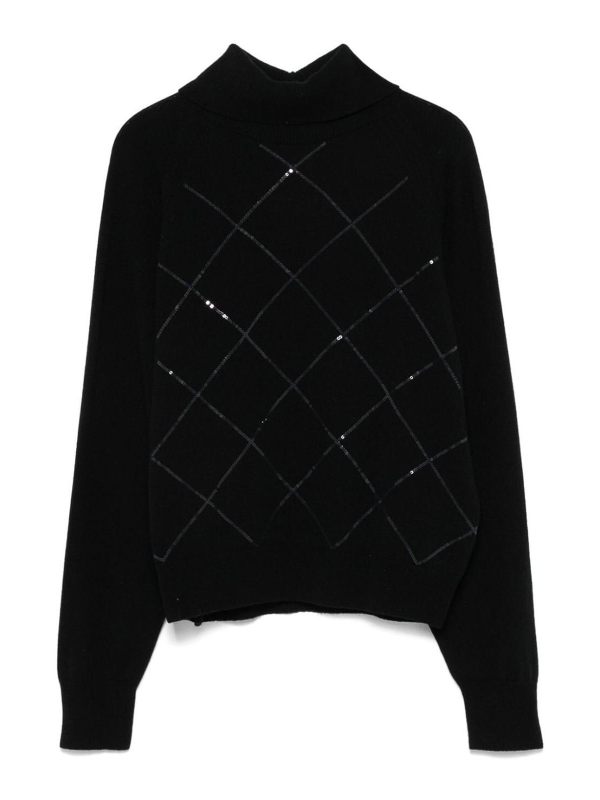 Peserico Pull Col Rond - Noir