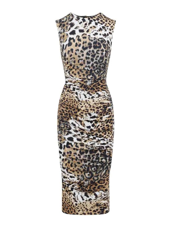 Roberto Cavalli Robe Au Genou - Beige
