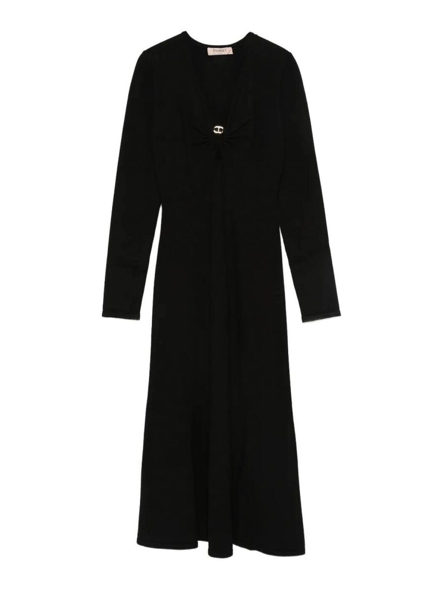 Twinset Robe Au Genou - Noir