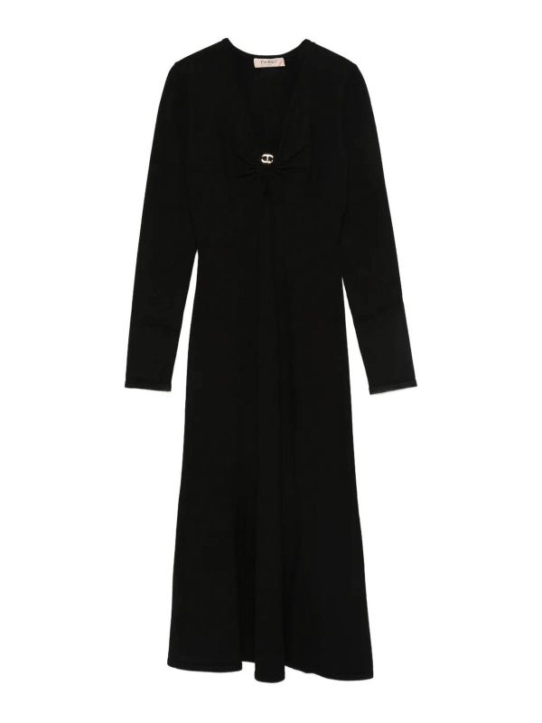 Twinset Robe Au Genou - Noir