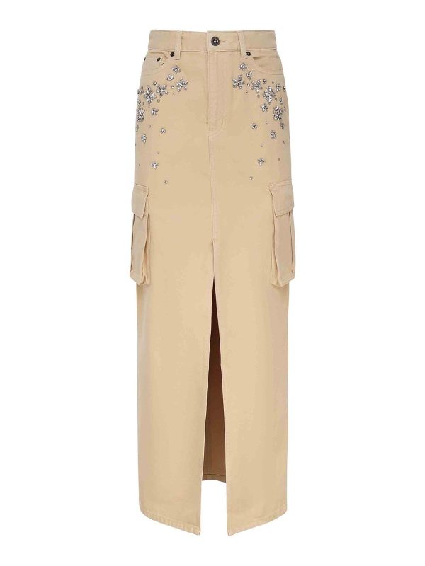 Self Portrait Jupe Midi - Beige