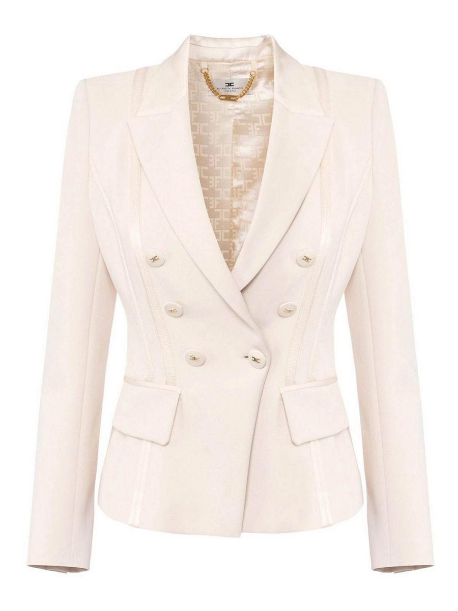Elisabetta Franchi Veste Casual - Crème