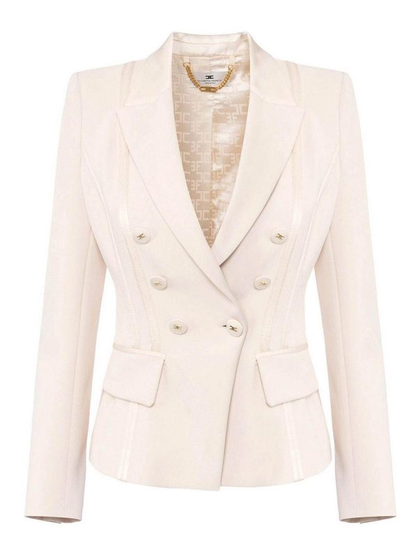 Elisabetta Franchi Veste Casual - Crème