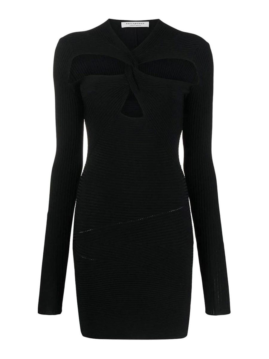 Philosophy di Lorenzo Serafini Robe Au Genou - Noir