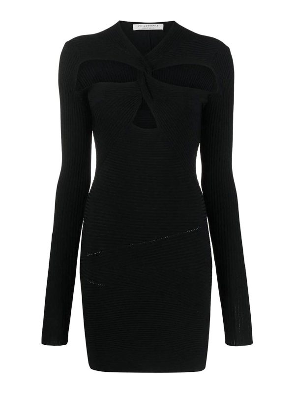 Philosophy di Lorenzo Serafini Robe Au Genou - Noir