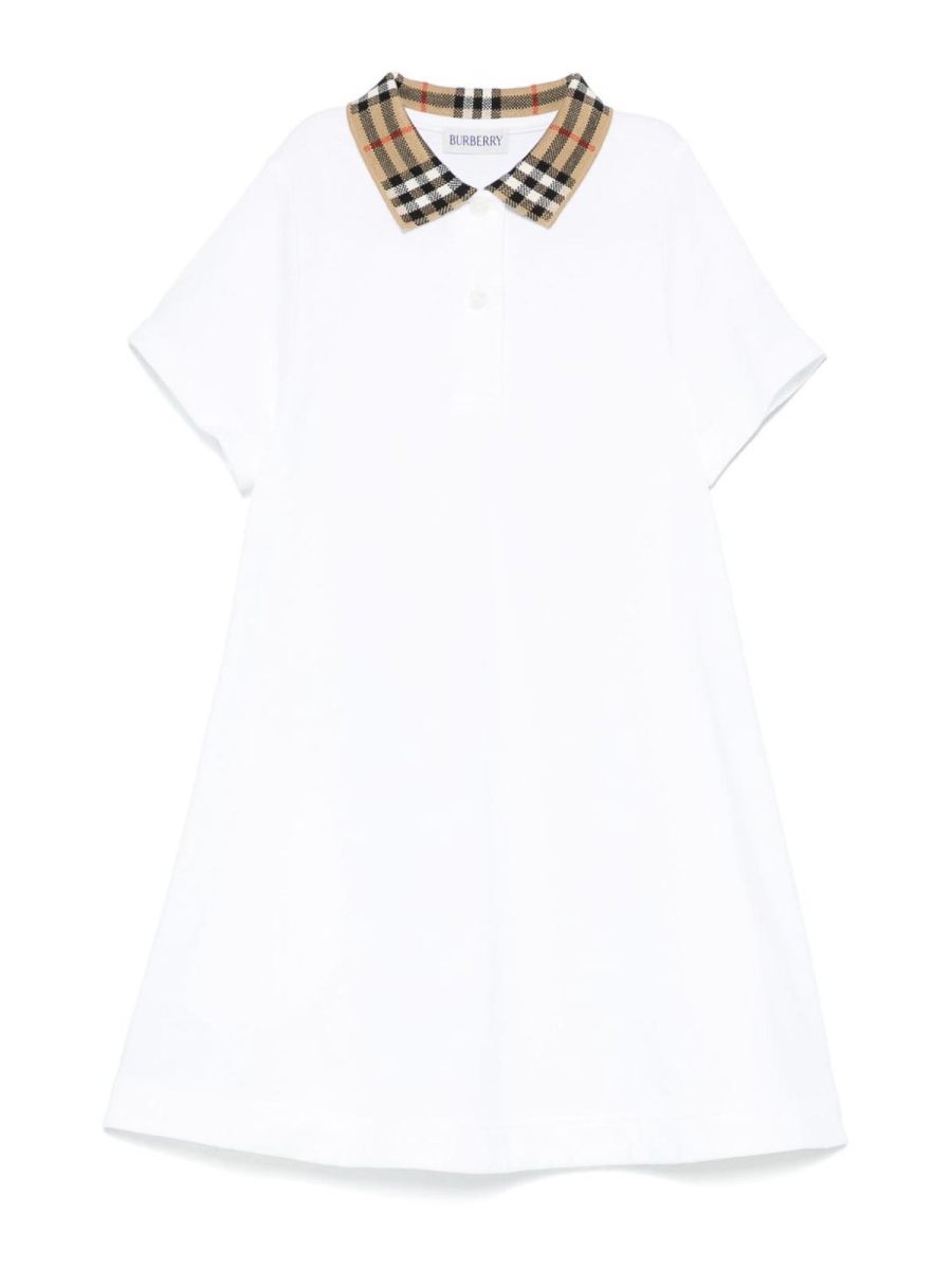 Burberry Robe Au Genou - Blanc