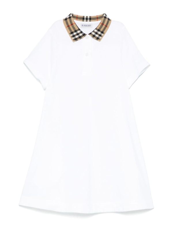 Burberry Robe Au Genou - Blanc