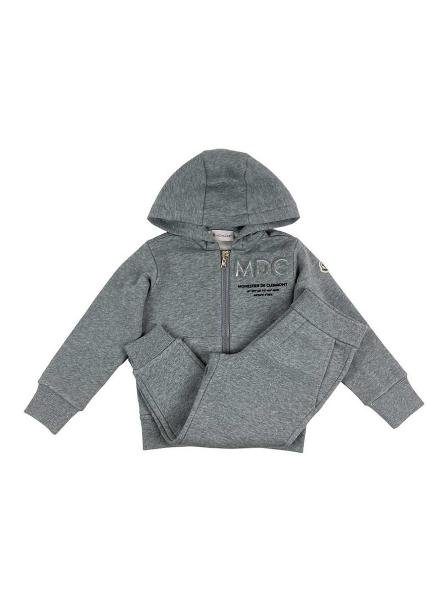Moncler Jr Pull Col Rond - Gris