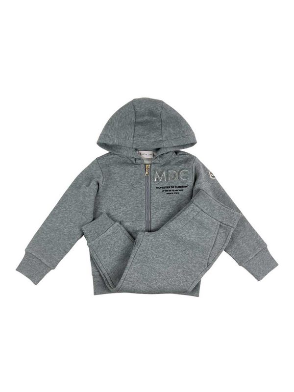 Moncler Jr Pull Col Rond - Gris