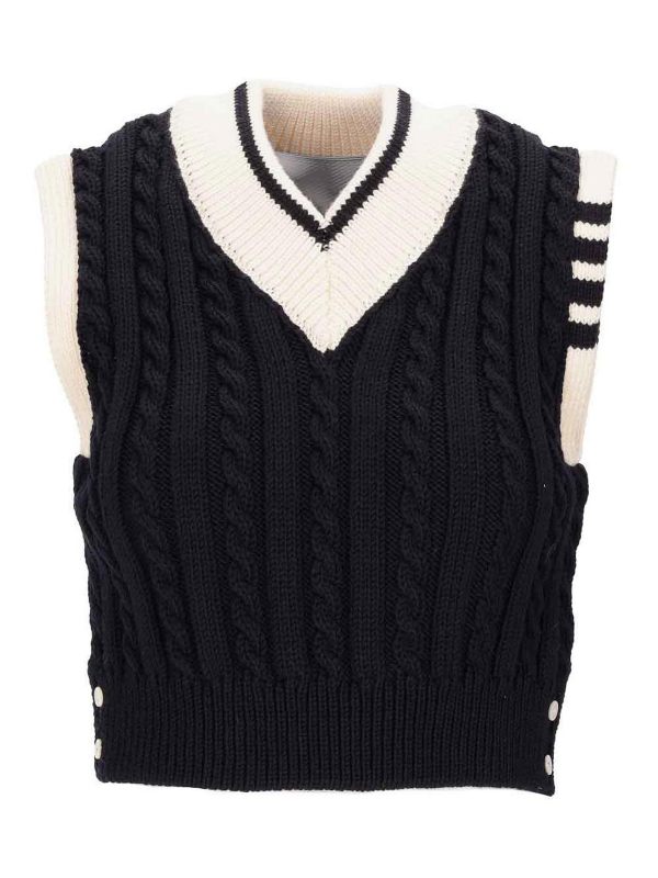 Thom Browne Gilet - Bleu Foncé