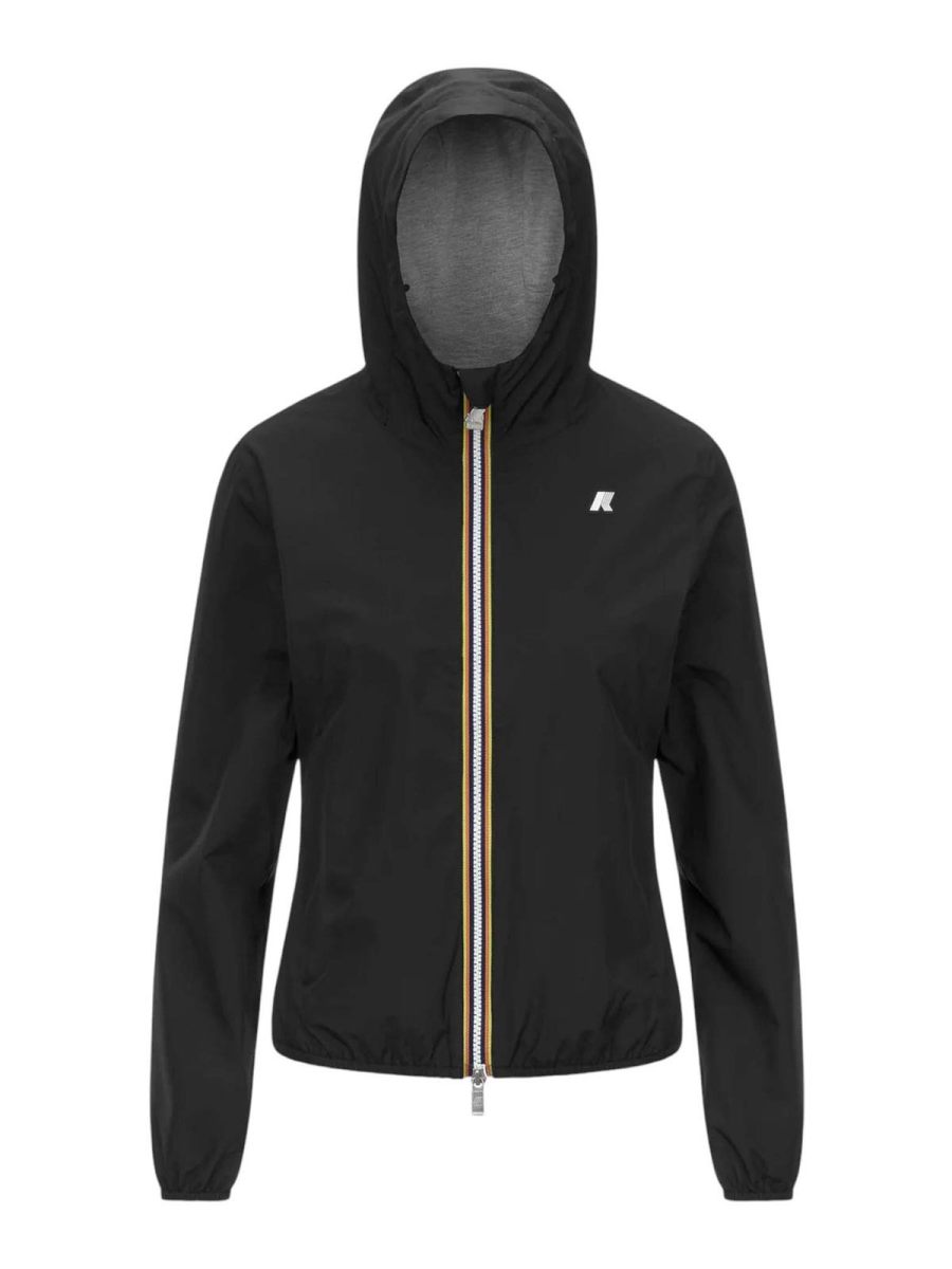 k-way Manteau Au Genou - Noir
