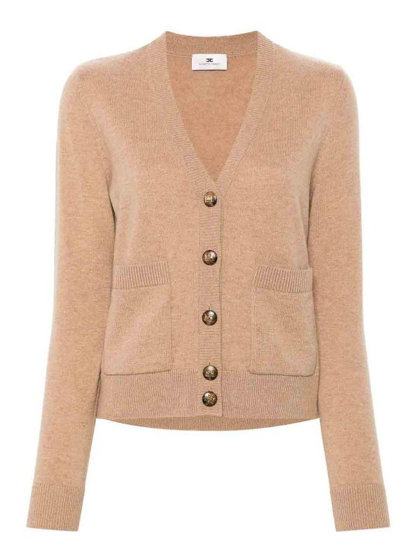 Elisabetta Franchi Pull Col Bateau - Camel
