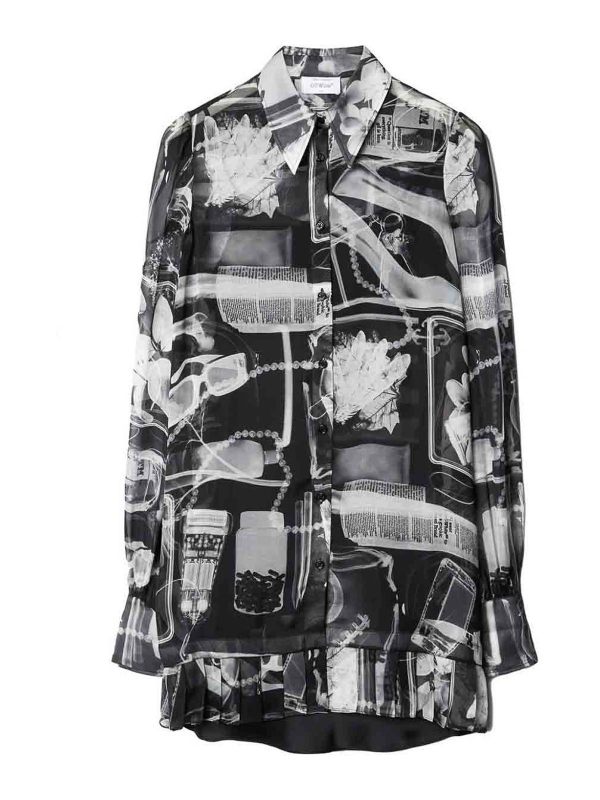 Off-White Robe Au Genou - Noir