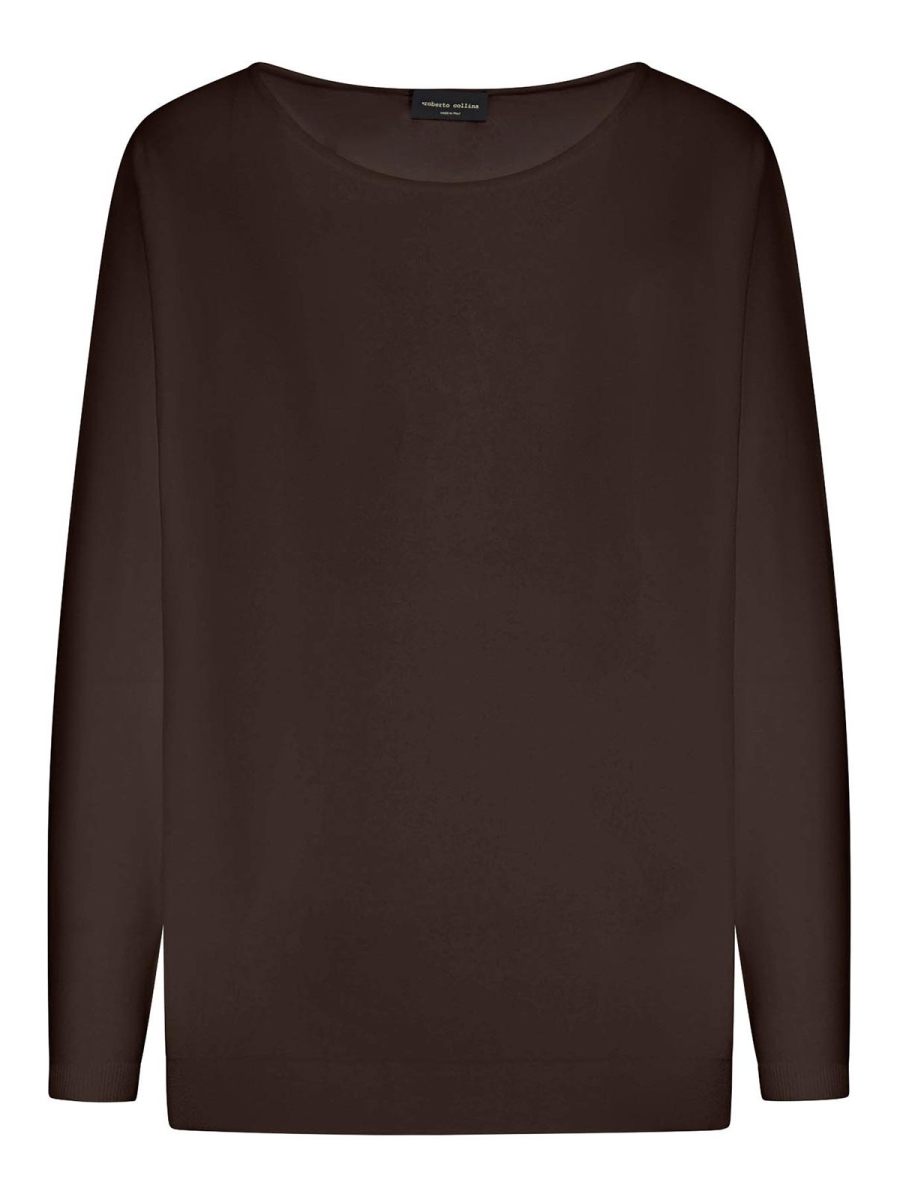 Roberto Collina Pull Col Rond - Marron