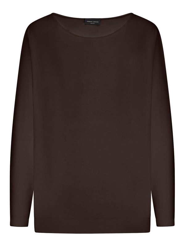 Roberto Collina Pull Col Rond - Marron