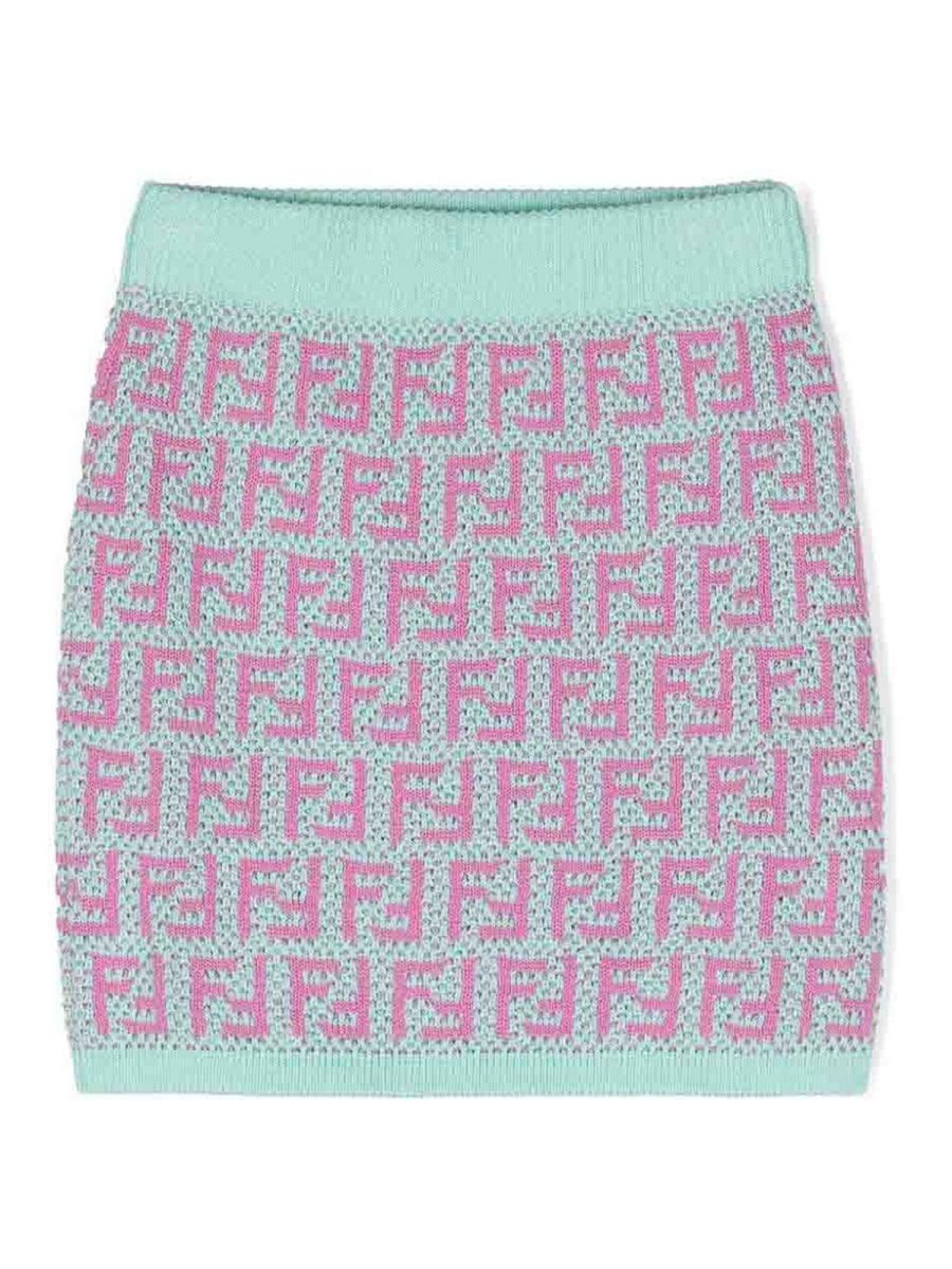 Fendi Jr Jupe Midi - Multicolore