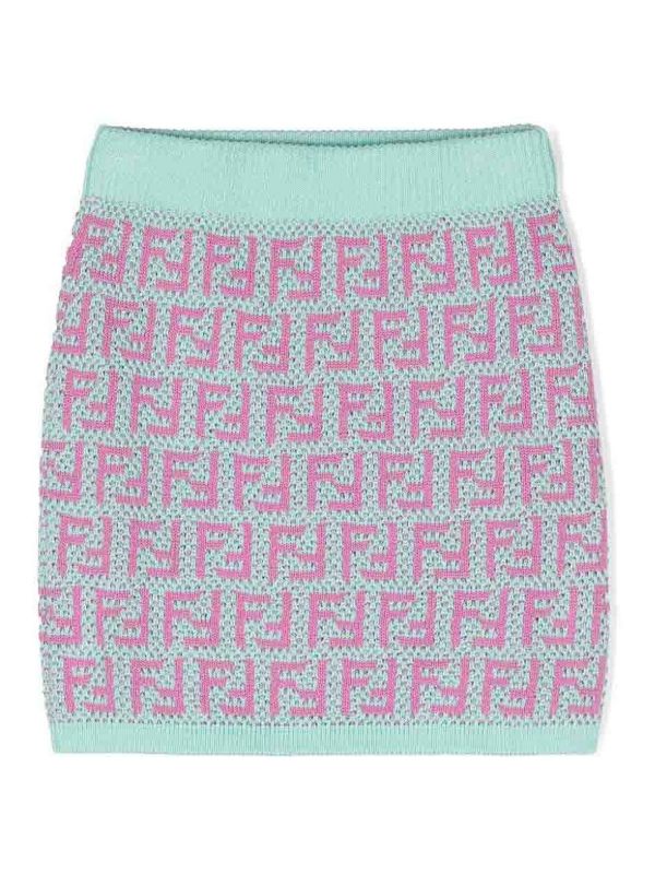 Fendi Jr Jupe Midi - Multicolore
