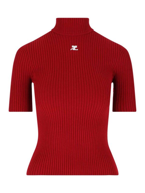 Courreges Pull Col Bateau - Rouge