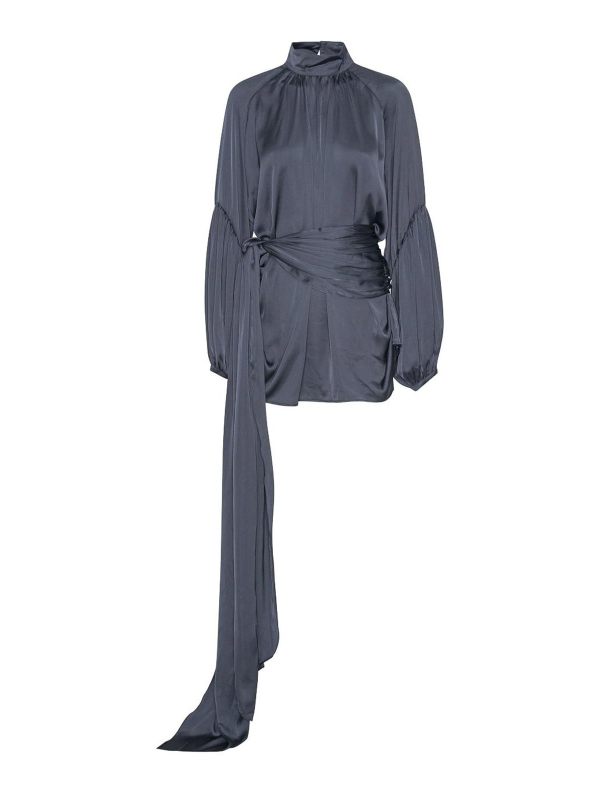 Rotate Birger Christensen Robe Au Genou - Gris