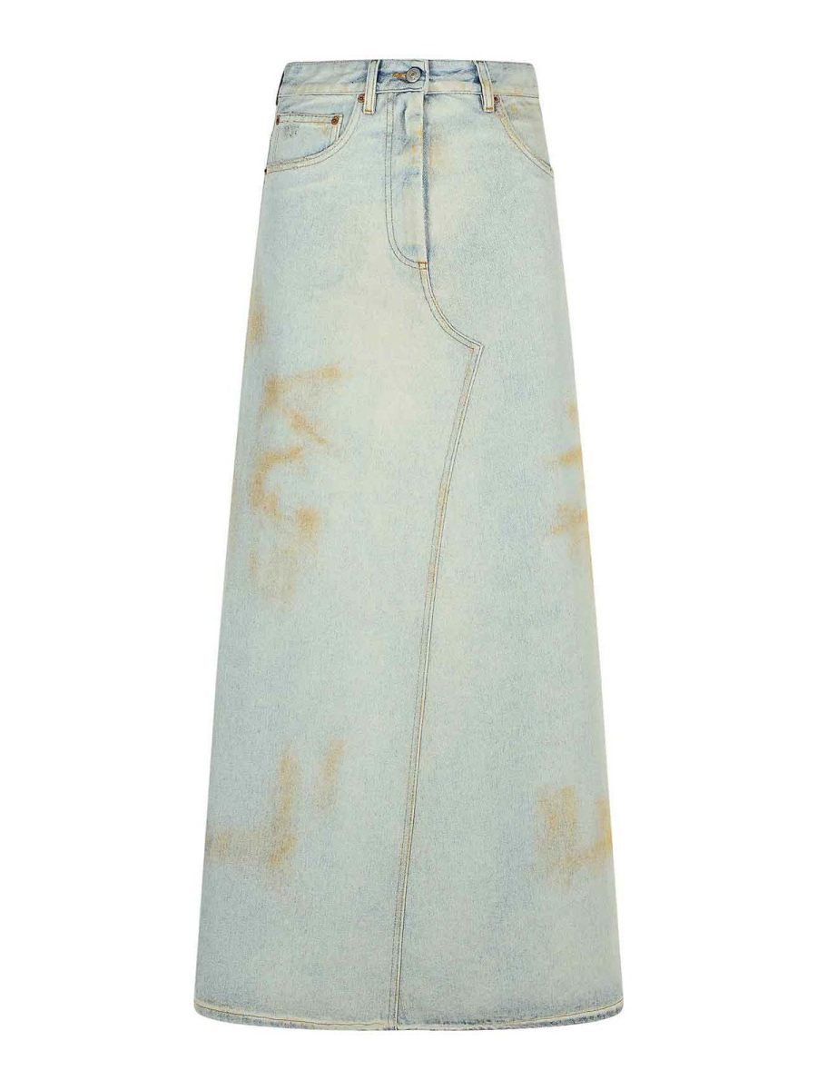 MM6 Maison Margiela Jupe Midi - Bleu Clair