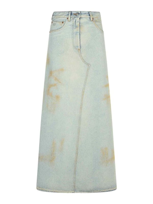 MM6 Maison Margiela Jupe Midi - Bleu Clair