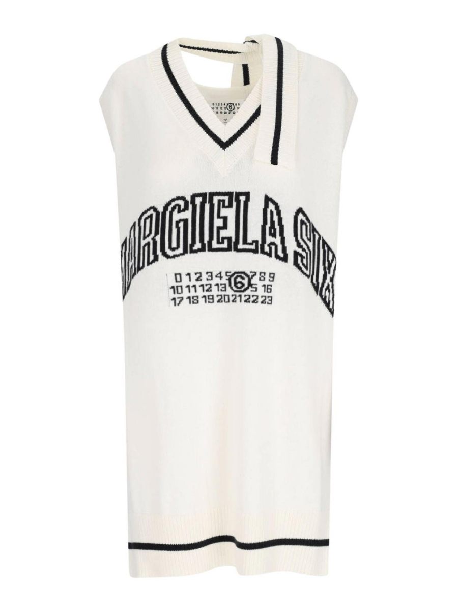MM6 Maison Margiela Robe Courte - Blanc