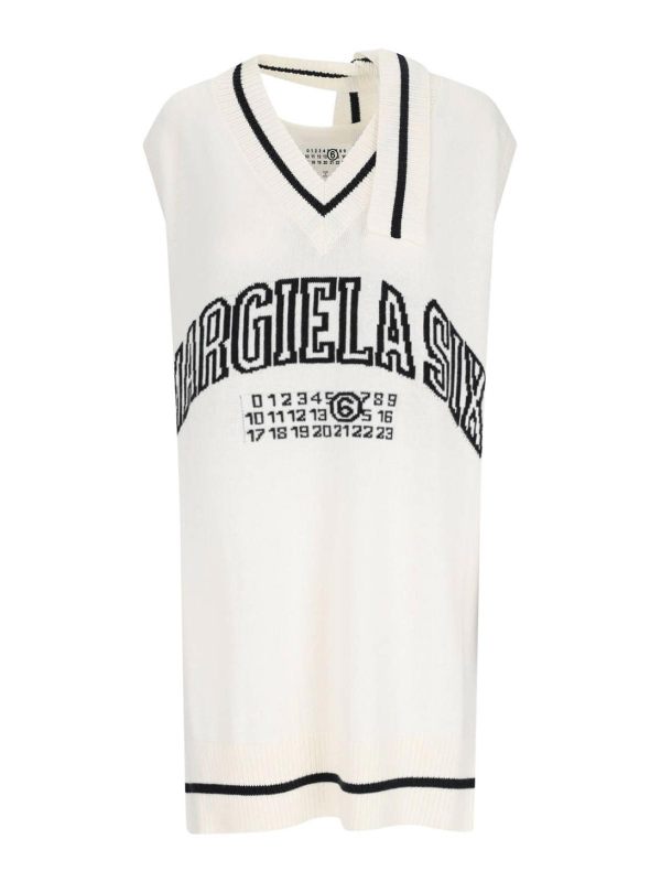 MM6 Maison Margiela Robe Courte - Blanc