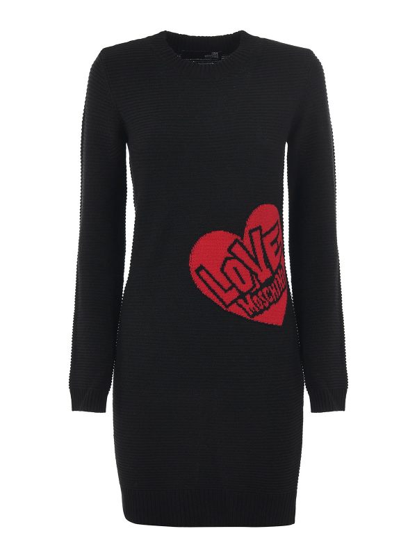 Love Moschino Robe Courte - Noir