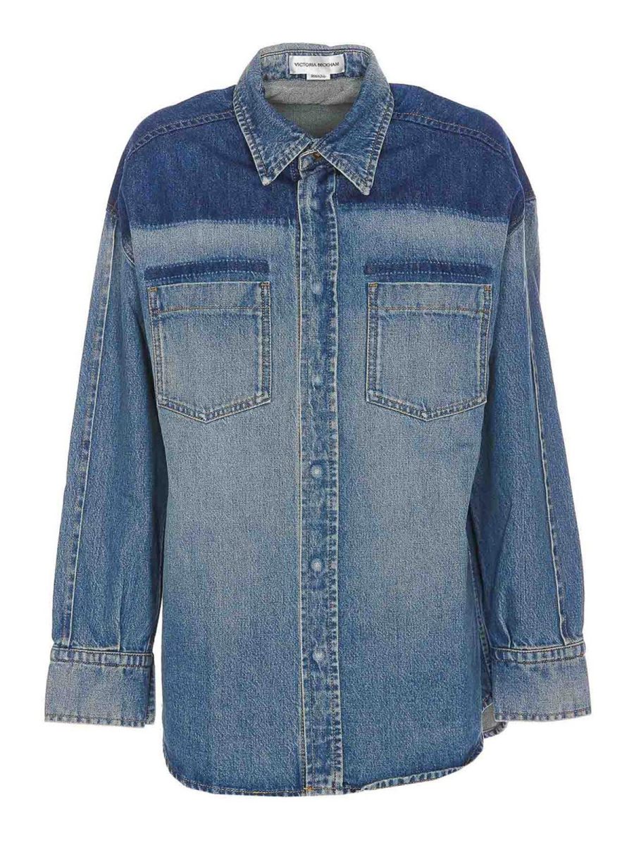 Victoria Beckham Chemise - Bleu