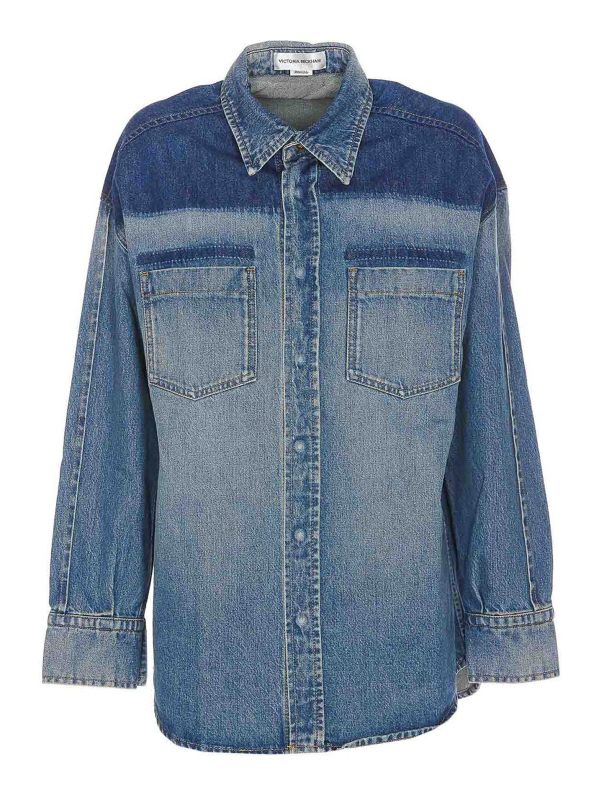 Victoria Beckham Chemise - Bleu