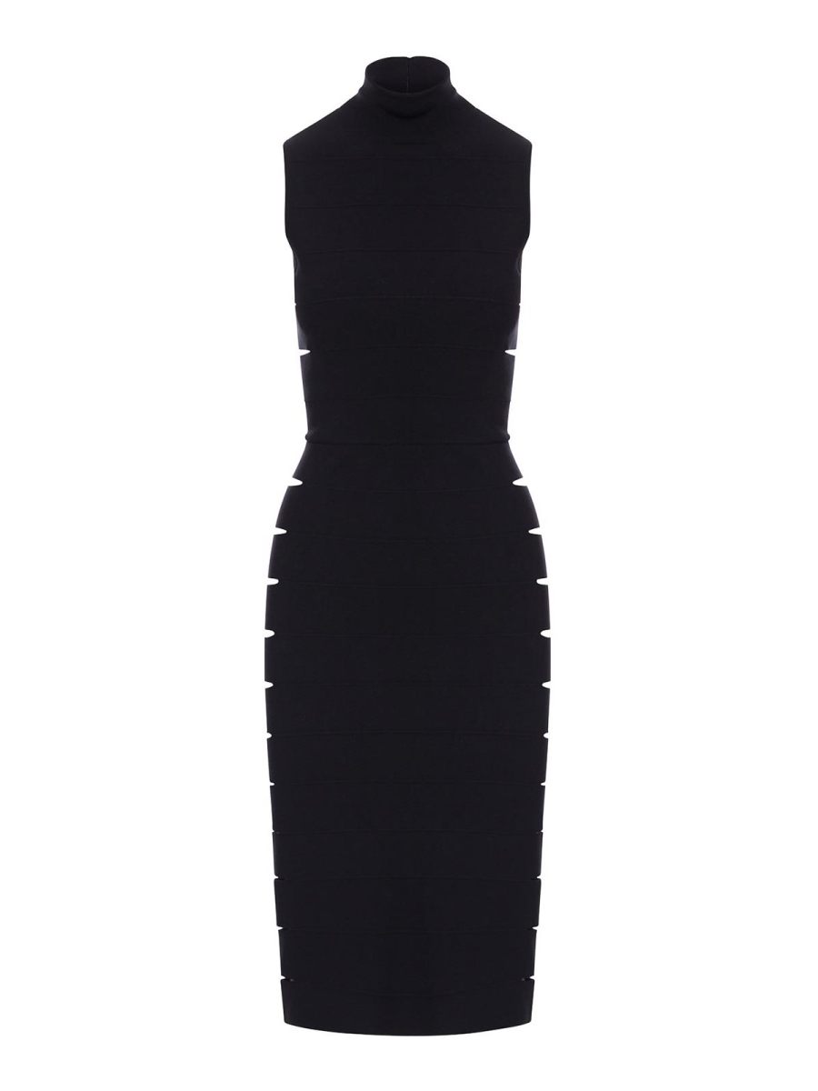 Alaïa Robe Au Genou - Noir